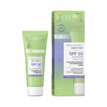 Eveline Cosmetics Therapy Professional Aloe Moisturizing Daily Cream For Face SPF 50 30 ml