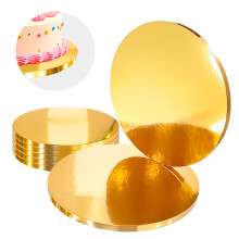 Kagebræt Guld 34 cm 1,2 cm Sæt 5 stk. Kagetromle Rund Luxe Brand4Cake