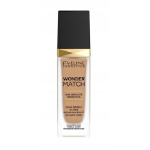 Fond de ten lichid, Eveline Cosmetics, Wonder Match Skin Absolute Perfection, Fără ulei, 15, Natural, 30 ml
