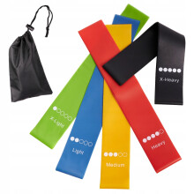 Bandas elásticas para ejercicios, bandas de resistencia, entrenamiento físico, alta elasticidad, 5 unidades