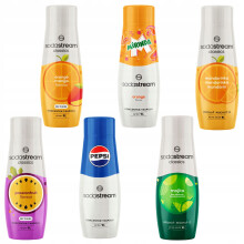 6x SODASTREAM PEPSI SZIRUP, MIRINDA, MANGO, TANGERIN, MOJITO, PASSION FISH