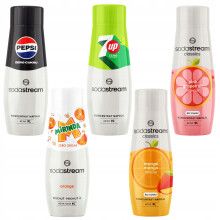 SODASTREAM 7Up Zero+ Narancs-Mangó+ Szőlő+ Pepsi Zero+ Mirinda Zero szirupok