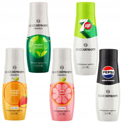 SodaStream SODASTREAM Orange-Mango + Mojito + Grapefrugt + 7Up Zero + Pepsi Zero sirupper
