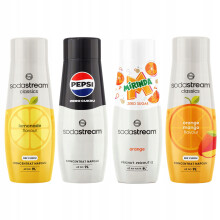 SODASTREAM Pepsi Zero + Mirinda Zero + Narancs-Mangó + Limonádé szirupok 4 db