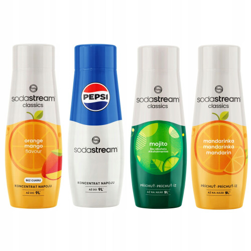 SodaStream SODASTREAM Pepsi + Orange-Mango + Mojito + Mandarinsirupper 4 stk.