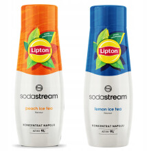 2x Lipton jeges tea őszibarackos SodaStream szirup + jeges tea citrom