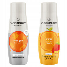 SodaStream Orange Zero Sirup: Appelsin Sukkerfri + Appelsin Mango Sukkerfri