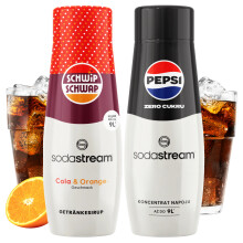 2 db-os Sodastream Shwip Shwap Cola Narancsszirup + Pepsi Max Cukormentes szett