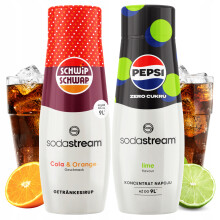 2 db-os Sodastream Shwip Shwap Cola Narancsszirup + Pepsi Max Lime szett