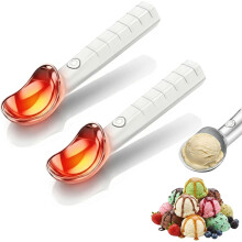 (White, -) Cuillère glace chauffante, 2 pièces