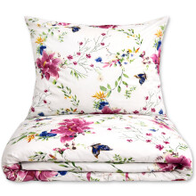 SET DI BIANCHERIA DA LETTO 200x220 100% COTONE SPESSO 3 PEZZI FIORI POLACCI PREMIUM