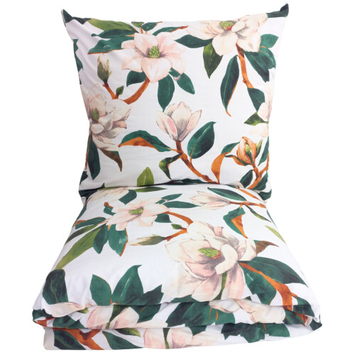 SENGESÆT 160x200 cm TYKT BOMULD MED BLOMSTER