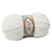 ALIZE BABY Softy Plus garn som DOLPHIN WHITE 55
