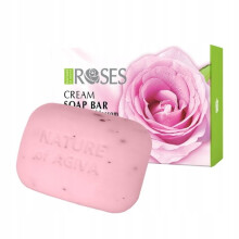 Naturlig rosentvål med rosenblad - kokosolja, shea, mild 75g