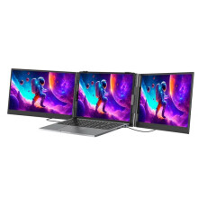 BLACKVIEW DCM8 Drievoudig Draagbaar Scherm 15,3" IPS 16:10 19201200, Schermuitbreiding voor Laptop 15" tot 17,3", Compatibel met Mac, Windows