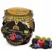 Økologisk marmelade til kager, wienerbrød, te, blåbær, hindbær, brombær 240 g