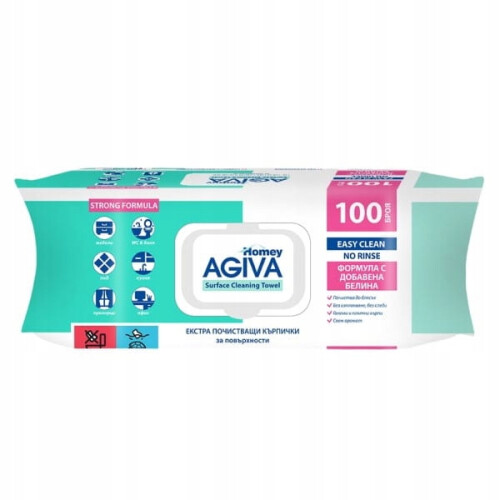 Salviette detergenti, 100 pezzi, resistenti, efficaci e senza aloni.