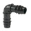 Codo de 90 POM de 20 mm corrugado de 4 barras, negro 1