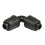 Codo de 90 PP 25 mm bloqueo 4 barras negro 1