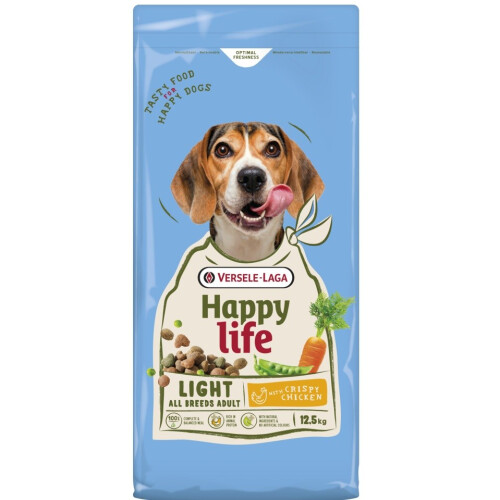 Versele Laga Happy Life Adult Light Kylling tørfoder til hunde 12,5 kg