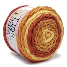 SØDT RULLEGARN akryl 140g GUL 1047-23