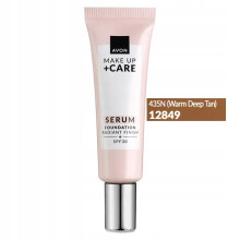 Base de maquillaje y sérum 3 en 1 de AVON, tono bronceado cálido intenso 435N