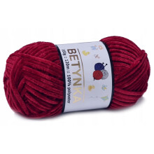 BETYNKA blødt garn til maskotter bordeaux 322