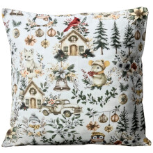 Weihnachtskissenbezug 40x40 cm für ein dekoratives Jashka-Kissen, 100% Baumwolle