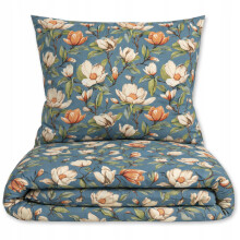 SET DI BIANCHERIA DA LETTO 160x200 100% COTONE SPESSO 3 PEZZI FIORI POLACCI PREMIUM