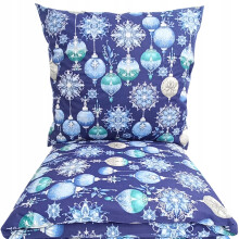 Biancheria da letto natalizia 160x200 cm in cotone, 3 pezzi, produttore polacco.