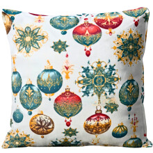 FEDERA NATALIZIA 40x40 CM PER CUSCINO DECORATIVO JASHKA, 100% COTONE