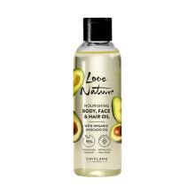 Oriflame Love Nature Olio Nutriente per Viso, Corpo e Capelli con Olio di Avocado Biologico 100 ml
