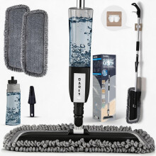 Spray Mops for Cleaning Floors - DARIS Microfibre Flat Mop with Sprayer Wet Dry Floor Mop for House Cleaning with 2 Reusable Replacement Pads and 1