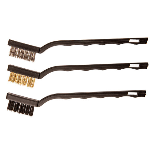 Spazzole da 180 mm, rame/acciaio/nylon, 3 pezzi.