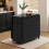 130cm Black Solid Wood Folding Dining Table 1