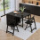 150cm Black Solid Wood Folding Dining Table 1
