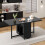 150cm Black Solid Wood Folding Dining Table 4