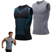 (2pcs-a, Medium) 2026 Herren Kompressionshemd, Ärmellos, Sport, Laufen, Feuchtigkeitsableitend, Trocken, Atmungsaktiv, Gym, Tank