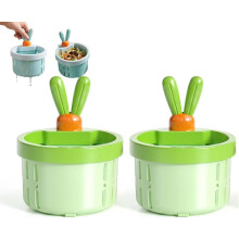 (Green 2pcs, -) Spiedini da barbecue a 3 vie, in acciaio inossidabile, da 35 cm (14 pollici).