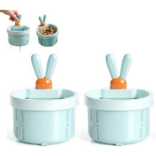 (Blue 2pcs, -) Spiedini da barbecue a 3 vie, in acciaio inossidabile, da 35 cm (14 pollici).