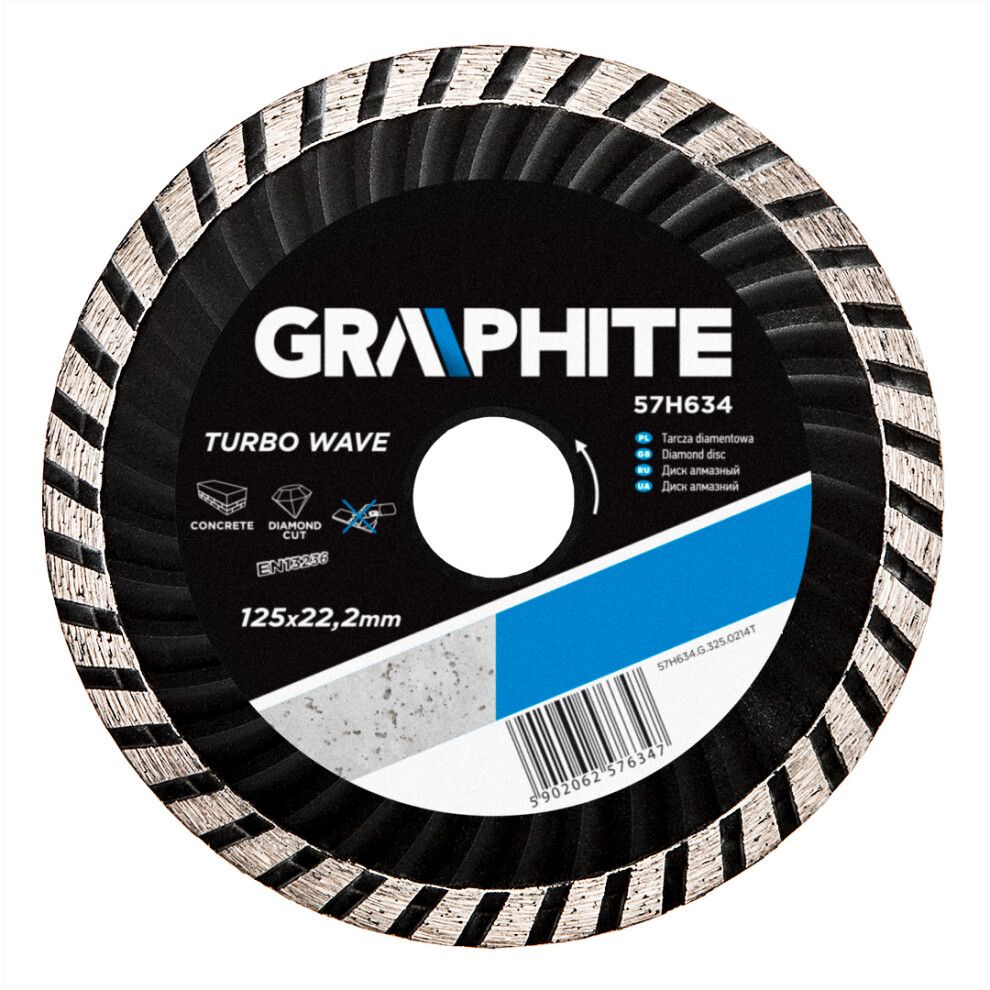 Grupa Topex Diamantscheibe 125 X 22,2 Mm, Turbowelle
