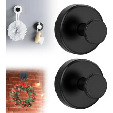 (Black, -) 2026 No-Drill Suction Cup Wreath Hanger, 1 Black