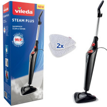 Vileda Steam Mop Plus - Fast Heating Floor Steamer for Hygienic Cleaning