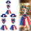 (Red White Blue 3pcs, -) Σετ νανοταινιών, DIY 1