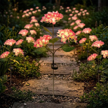 (P1, 5PCS) Solar Hydrangea Fairy Lights, Waterproof Colourful LED