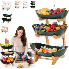 (Three floors-Black, -) Fruitmand - 1 Stuk, Keukenorganizer