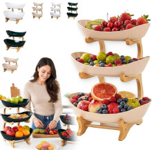 (Three floors-Beige, -) Fruitmand - 1 Stuk, Keukenorganizer