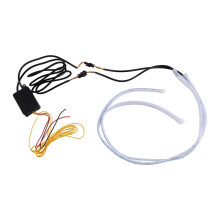 2PCS RGB APP Control 60CM LED DRL Daytime Running Strip Light Turn Signal Brake Side Car Lights Headlight Car Parts