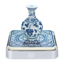 Eleganter chinesischer blauer Keramik-3D-Papier-Bastelplaner mit