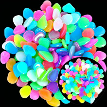 (Color 200pcs, -) 2026 Colourful Glow in the Dark Garden Stones, Luminous Decor